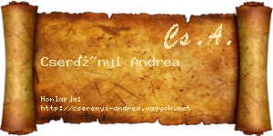 Cserényi Andrea névjegykártya